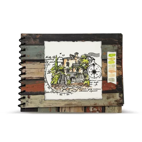 AALL & CREATE Szilikonbélyegző Whimsy Dwellings A6 Stamp Set Stone & Ink 