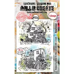   AALL & CREATE Szilikonbélyegző Whimsy Dwellings A6 Stamp Set Homebound 