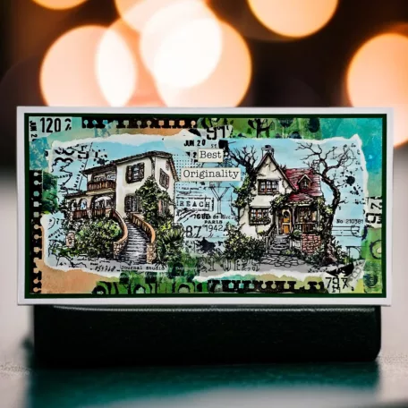 AALL & CREATE Szilikonbélyegző Whimsy Dwellings A6 Stamp Set Homebound 