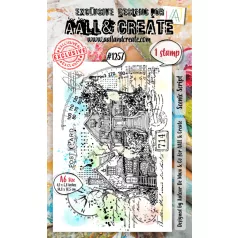  AALL & CREATE Szilikonbélyegző Whimsy Dwellings A6 Stamp Set Scenic Script 