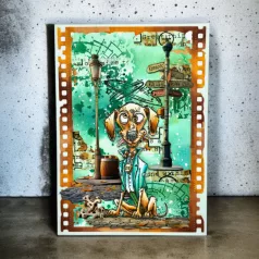   AALL & CREATE Szilikonbélyegző Celestial Marks A7 Stamp Set Stained Geometry 