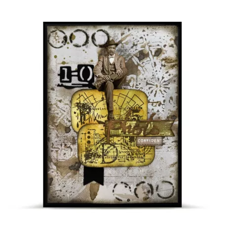 AALL & CREATE Szilikonbélyegző Celestial Marks A7 Stamp Set Stained Geometry 