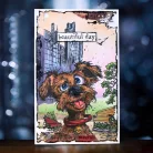 AALL & CREATE Szilikonbélyegző Streetwise Snouts A6 Stamp Set Skyline Sniffs 