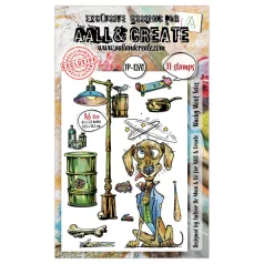   AALL & CREATE Szilikonbélyegző Streetwise Snouts A6 Stamp Set Wacky Woof Tales 