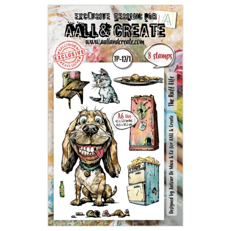 AALL & CREATE Szilikonbélyegző Streetwise Snouts A6 Stamp Set The Ruff Life 