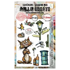   AALL & CREATE Szilikonbélyegző Streetwise Snouts A6 Stamp Set Grumpy Traveler 