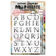   AALL & CREATE Szilikonbélyegző Stamp Set A5 Aged Manuscript 