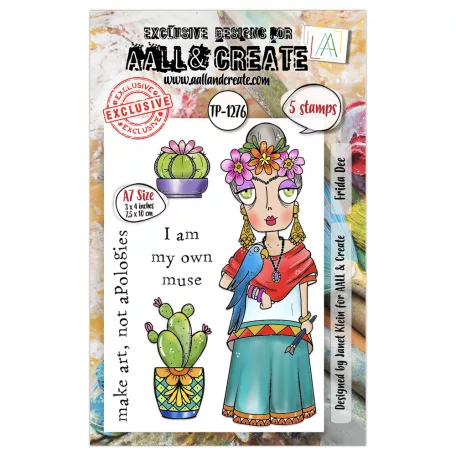 AALL & CREATE Szilikonbélyegző A Year in Bloom A7 Stamp Set Frida Dee 