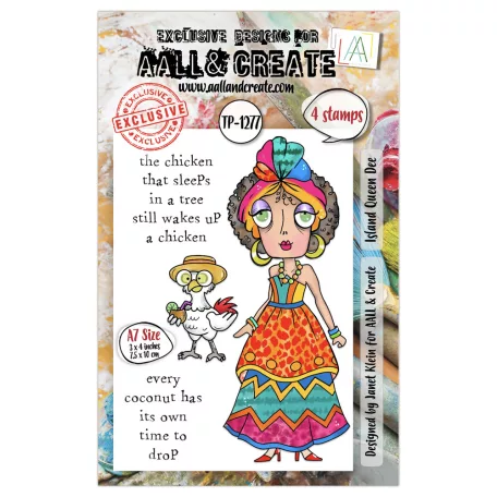 AALL & CREATE Szilikonbélyegző A Year in Bloom A7 Stamp Set Island Queen Dee 