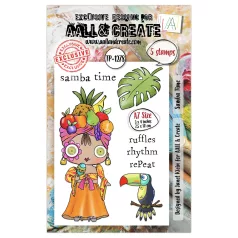   AALL & CREATE Szilikonbélyegző A Year in Bloom A7 Stamp Set Samba Time 