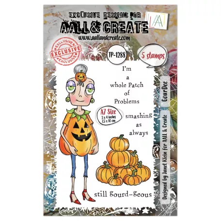 AALL & CREATE Szilikonbélyegző Witchlets & Weirdlings A7 Stamp Set GourDee 