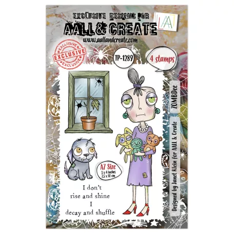 AALL & CREATE Szilikonbélyegző Witchlets & Weirdlings A7 Stamp Set ZOMBDee 