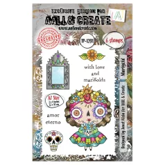  AALL & CREATE Szilikonbélyegző Witchlets & Weirdlings A7 Stamp Set Marigold 