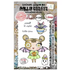   AALL & CREATE Szilikonbélyegző Witchlets & Weirdlings A7 Stamp Set Fright Bites 