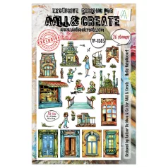   AALL & CREATE Szilikonbélyegző AALLtropolis Stamp Set A5 Hello Neighbour! 
