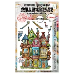   AALL & CREATE Szilikonbélyegző AALLtropolis Stamp Set A6 Miniature Mansions 