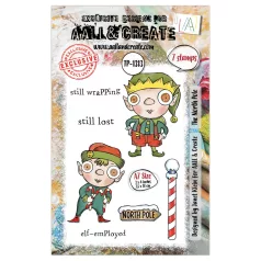   AALL & CREATE Szilikonbélyegző Twinkles & Tidings A7 Stamp Set The North Pole 