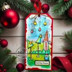   AALL & CREATE Szilikonbélyegző Twinkles & Tidings A7 Stamp Set Holiday House 