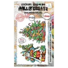   AALL & CREATE Szilikonbélyegző Santa's Sidekicks A6 Stamp Set Candy Tinsel 