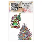 AALL & CREATE Szilikonbélyegző Santa's Sidekicks A6 Stamp Set Candy Tinsel 