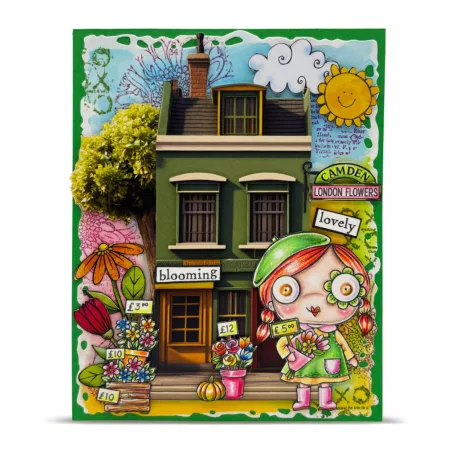 AALL & CREATE Szilikonbélyegző Postcards from London A7 Stamp Set Camden Flower Market 