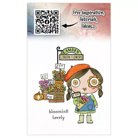 AALL & CREATE Szilikonbélyegző Postcards from London A7 Stamp Set Camden Flower Market 