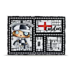   AALL & CREATE Szilikonbélyegző Postcards from London A7 Stamp Set Carnaby Street 