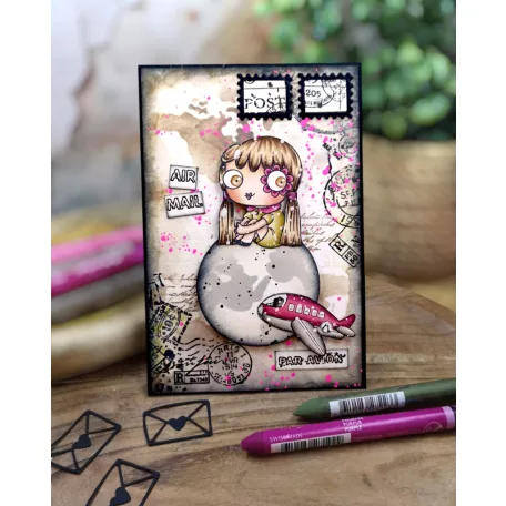 AALL & CREATE Szilikonbélyegző Postcard Sky A6 Stamp Set Postcard Shuffle 