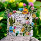 AALL & CREATE Szilikonbélyegző Postcard Sky A6 Stamp Set Postcard Shuffle 