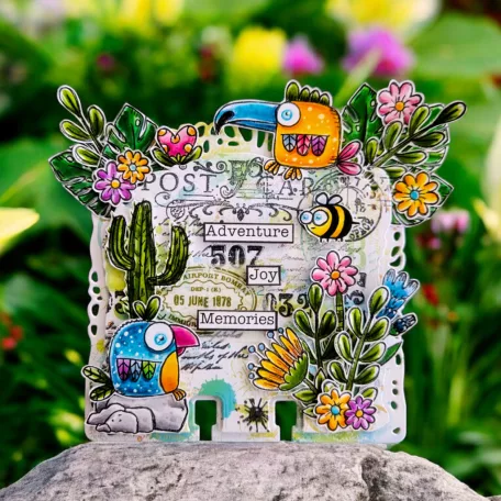 AALL & CREATE Szilikonbélyegző Postcard Sky A6 Stamp Set Postcard Shuffle 