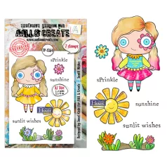   AALL & CREATE Szilikonbélyegző Petals & Ink A7 Stamp Set Sunlit Wishes 