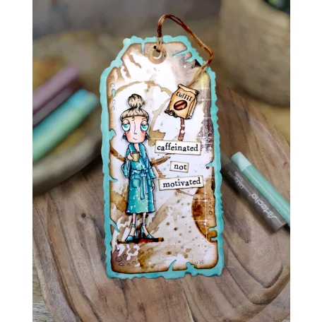 AALL & CREATE Szilikonbélyegző Petals & Ink A7 Stamp Set Dee Caffinated 