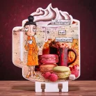 AALL & CREATE Szilikonbélyegző Petals & Ink A7 Stamp Set Dee Caffinated 