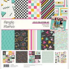   Simple Stories Scrapbook papírkészlet 12" (30 cm) Totally 80's Collection Kit (1 csomag)