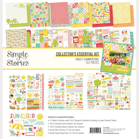 Simple Stories Scrapbook kollekció 12" (30 cm) Sweet Summertime Collectors Essential Kit (1 csomag)
