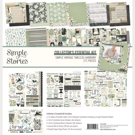 Simple Stories Scrapbook kollekció 12" (30 cm) Simple Vintage Timeless Harmony Collectors Essentials Kit (1 csomag)