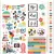 Simple Stories Matrica 12" (30 cm) Say Cheese Happiest Place Cardstock Stickers Icons (1 ív)