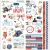 Simple Stories Matrica 12" (30 cm) Simple Vintage Sand & Sea Cardstock Stickers Icons (1 ív)