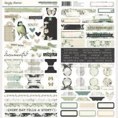   Simple Stories Matrica 12" (30 cm) Simple Vintage Timeless Harmony Cardstock Stickers Basics (1 ív)