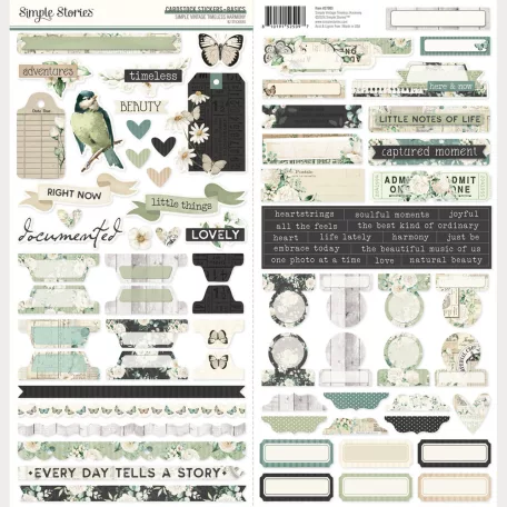 Simple Stories Matrica 12" (30 cm) Simple Vintage Timeless Harmony Cardstock Stickers Basics (1 ív)