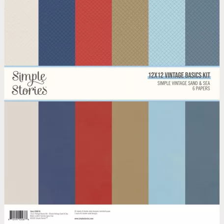 Simple Stories Scrapbook papírkészlet 12" (30 cm) Simple Vintage Sand & Sea Vintage Basics Kit (1 csomag)