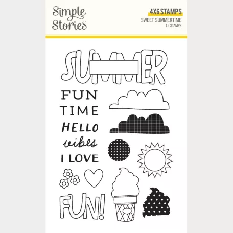 Simple Stories Szilikonbélyegző Sweet Summertime Stamps (1 csomag)