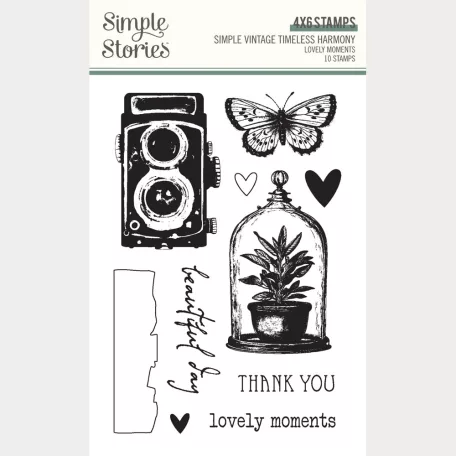 Simple Stories Szilikonbélyegző Simple Vintage Timeless Harmony Stamps Lovely Moments (1 csomag)