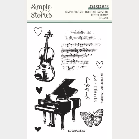 Simple Stories Szilikonbélyegző Simple Vintage Timeless Harmony Stamps Perfect Harmony (1 csomag)
