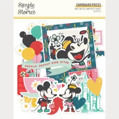   Simple Stories Chipboard matrica Say Cheese Happiest Place 12x12 Inch Chipboard (1 ív)