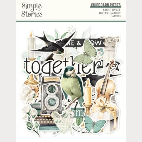 Simple Stories Chipboard matrica Simple Vintage Timeless Harmony Chipboard Pieces (1 ív)
