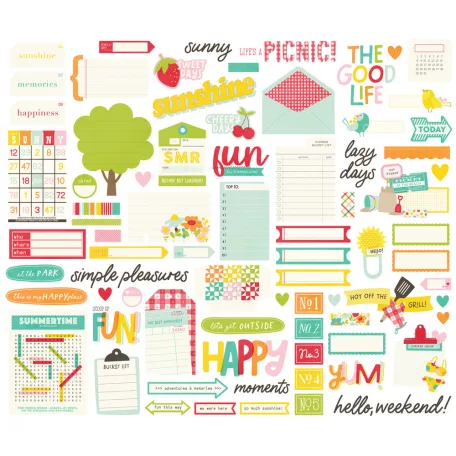 Simple Stories Kivágatok Sweet Summertime Journal Bits & Pieces (1 csomag)