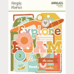   Simple Stories Kivágatok Open Road Journal Bits & Pieces (1 csomag)