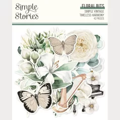   Simple Stories Kivágatok Simple Vintage Timeless Harmony Floral Bits & Pieces (1 csomag)
