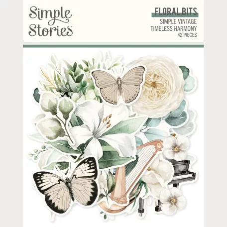 Simple Stories Kivágatok Simple Vintage Timeless Harmony Floral Bits & Pieces (1 csomag)